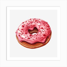 Pink Donut Art Print