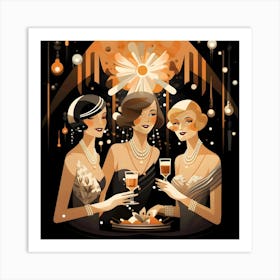Gatsby Party Roaring Twenties 1 Art Print