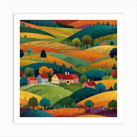 Autumn Countryside Art Print