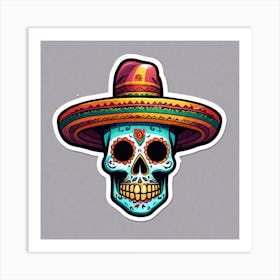 Day Of The Dead Skull 33 Art Print