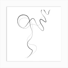Drawing Of A Wavy Line Art Print
