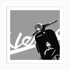 Vespa Scooter on gray Art Print