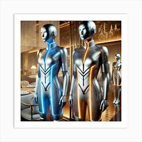 A Futuristic Sci Fi Restaurant Staff Attire, Featu Art Print