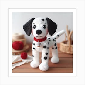 Amigurumi, Dalmatian dog Art Print