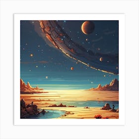 Space Landscape Art Print