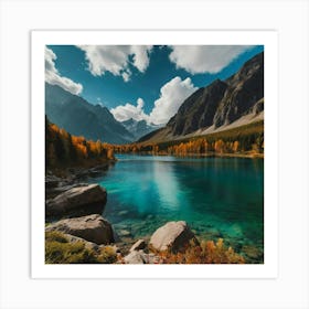 Lake In The Mountains 1 Art Print