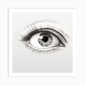 Eye Drawing Art Print