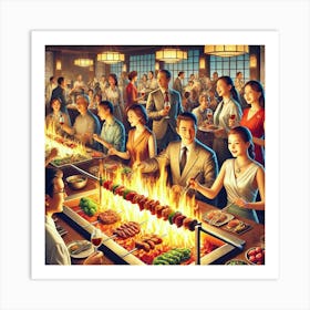 Sovereign Flame Restaurant Guests Refined Art Print