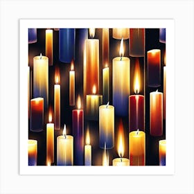 Many Candles 4 Art Print