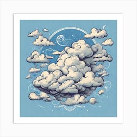 Cloudy clouds in the sky Art Print