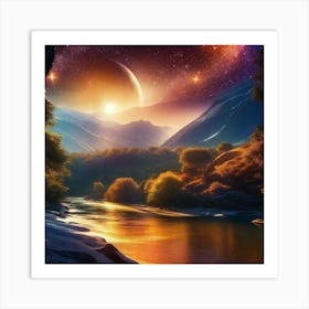 Space Landscape 4 Art Print