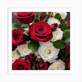 Bouquet Of Roses Art Print