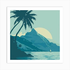 A Tahiti In French Polynesia Minimal Illustratio 1720357241 4 Art Print