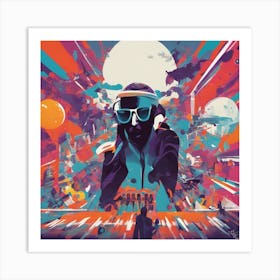 Braine, New Poster For Ray Ban Speed, In The Style Of Psychedelic Figuration, Eiko Ojala, Ian Davenp (2) Art Print