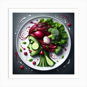 Vegetables Portrait Art Print