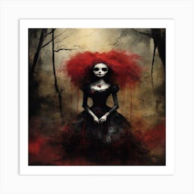 Skeleton Girl Art Print