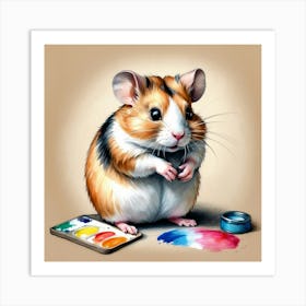 Hamster Painting 8 Art Print