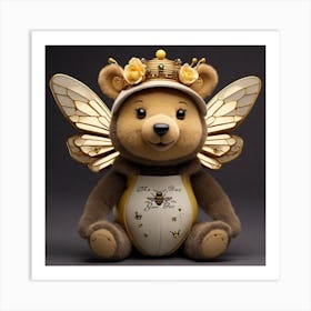 Bee shaped teddy bear Art Print