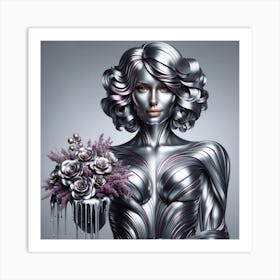 Silver Woman Art Print