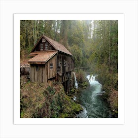 Old Mill In The Woods Art Print