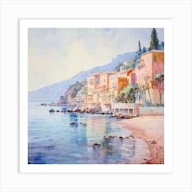 Pastel Palette: Monet's Italian Retreat Art Print