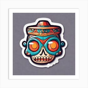 Mexico Sticker 2d Cute Fantasy Dreamy Vector Illustration 2d Flat Centered By Tim Burton Pr (36) Art Print