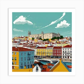 Lisbon Cityscape 3 Art Print