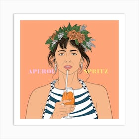 Aperol Spritz Orange - Aperol, Spritz, Aperol spritz, Cocktail, Orange, Drink 24 Art Print
