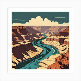 Grand Canyon River Art Print