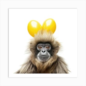 Monkey With Balloons 3 Art Print