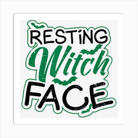 Resting Witch Face Design Halloween Costume Art Print