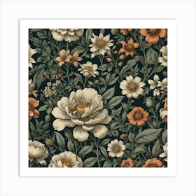 Floral Wallpaper 3 Art Print