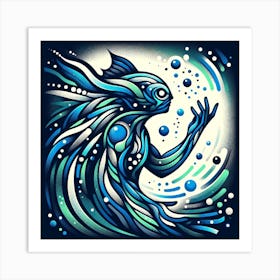 Fish In The Water Art Print