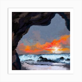 Cave In The Ocean Art Print