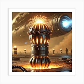 Solar Energy Bombs Converted Art Print