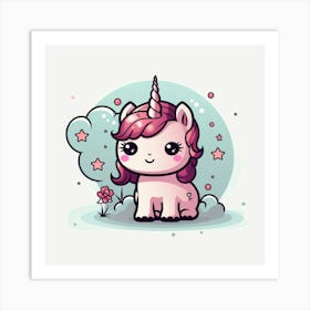 Cute Unicorn 457 Art Print