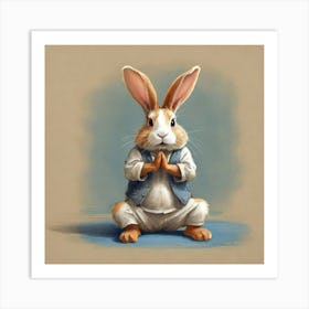 Rabbit Meditating 1 Art Print