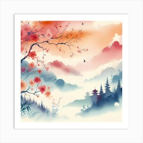 Asian Landscape Painting 31 Art Print