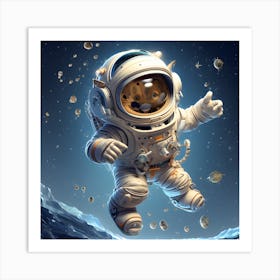 Astronaut In Space 5 Art Print