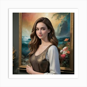 Portrait Of A Young Woman Art Print Art Print