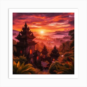 Sunrise In Bali Art Print