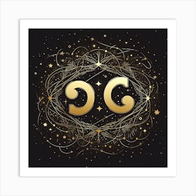 A Zodiac symbol, Cancer 3 Art Print