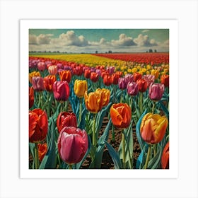 Tulip Field Art Print