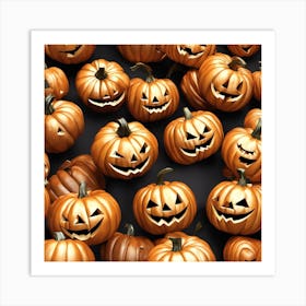 Halloween Pumpkins 7 Art Print