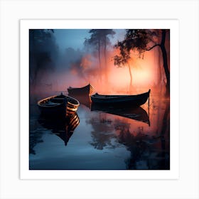 Boats Fine Art Posters By Csaba Fikker For Ai Art Depot 8 Art Print