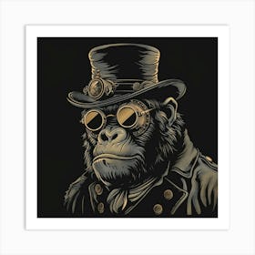 Steampunk Monkey 54 Art Print