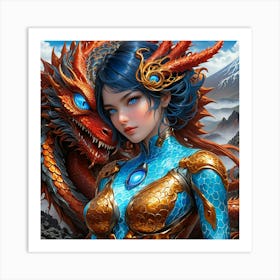 Dragon Girl hvd Art Print