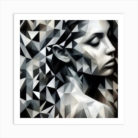 Woman Portrait Abstract Art Art Print