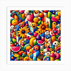 Colorful Abstract Painting Art Print