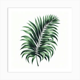 Tropical green palm leaf 6 Art Print